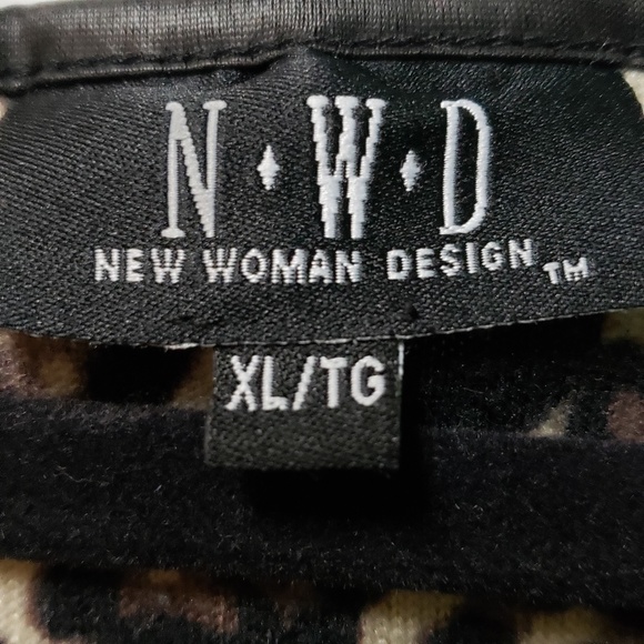 Leopard Colour Tunic Long Sleeve Fall Winter Top - Picture 3 of 4